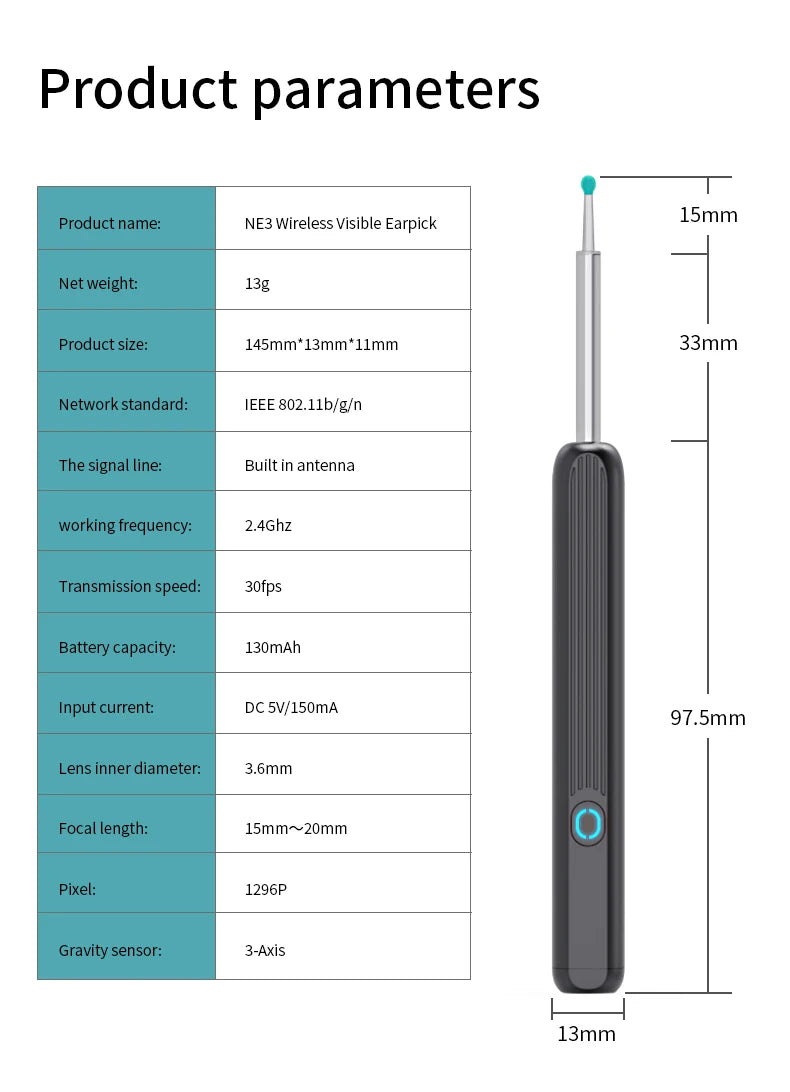 SmartScope™ HD Earwax Remover – Wireless Visual Ear Camera Cleaner
