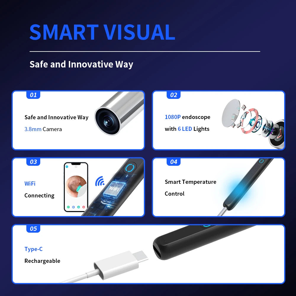 SmartScope™ HD Earwax Remover – Wireless Visual Ear Camera Cleaner