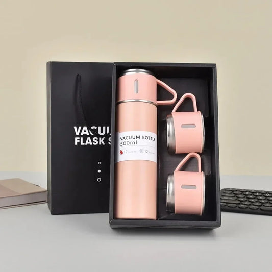 Elite Stainless Steel Vacuum Insulated Bottle & Coffee Mug Set – 500ml